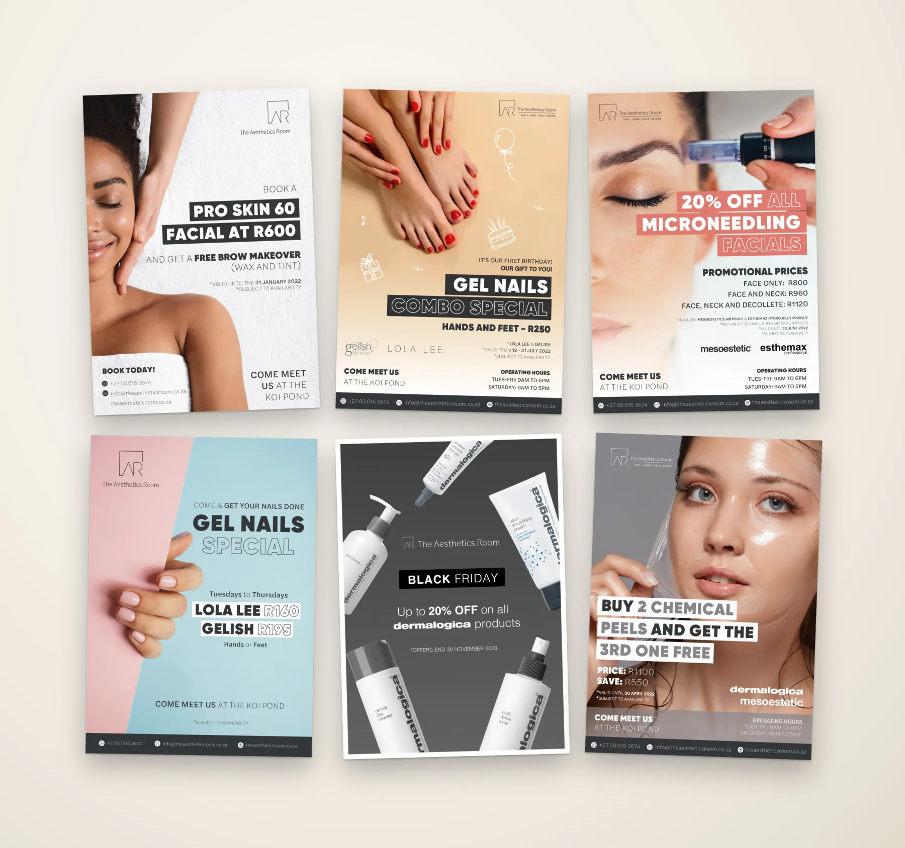 Print adverts for clinic specials
