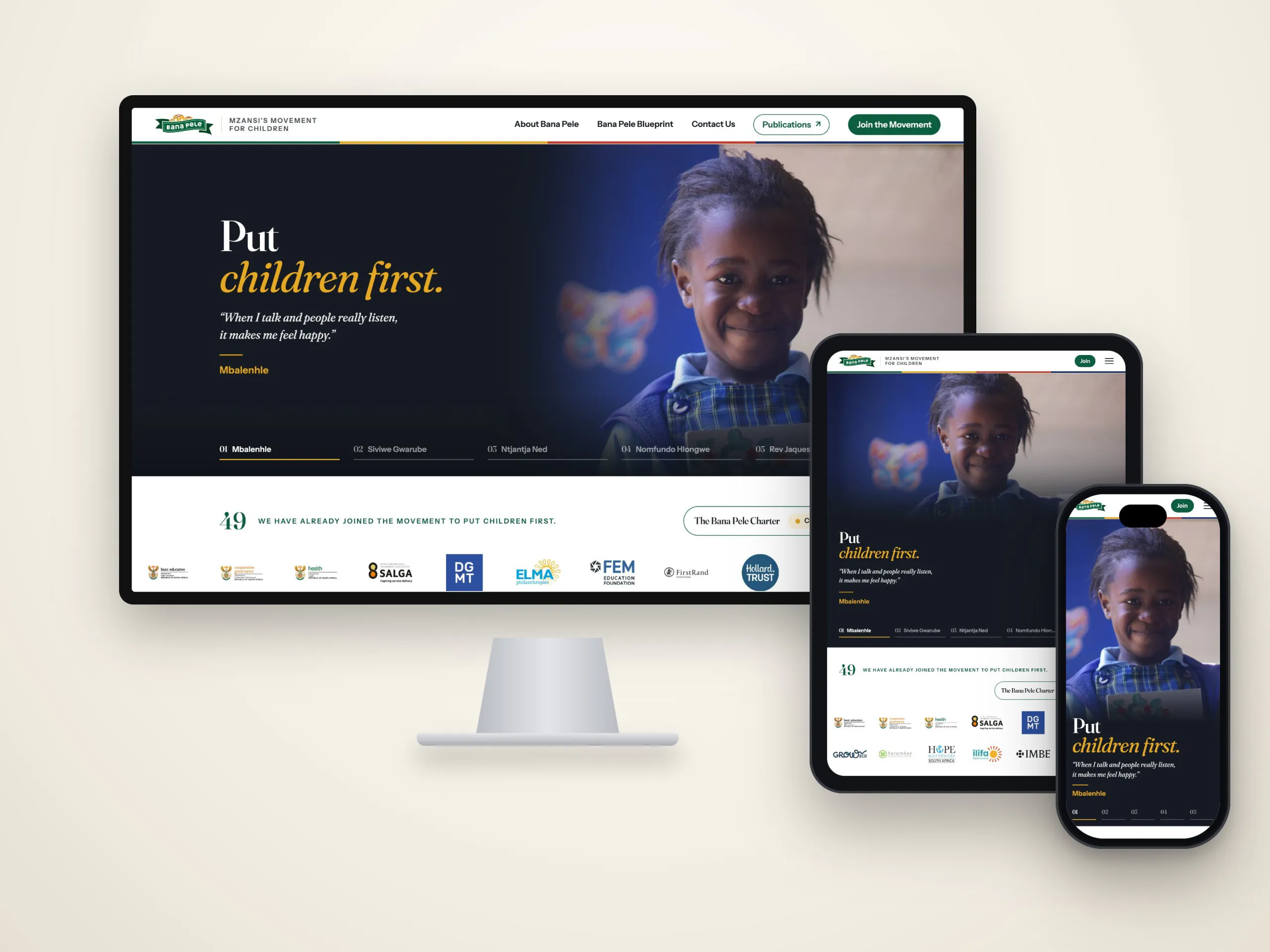 banapele.org on a desktop, tablet and phone
