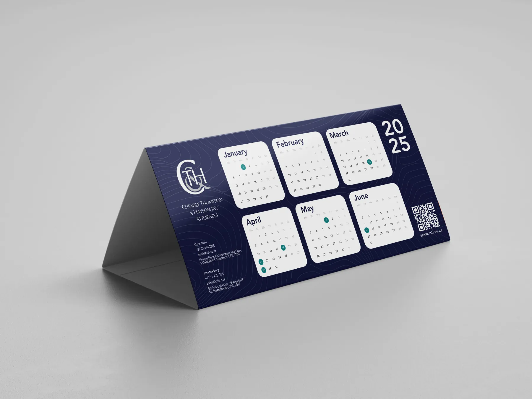 Branded desk calendar