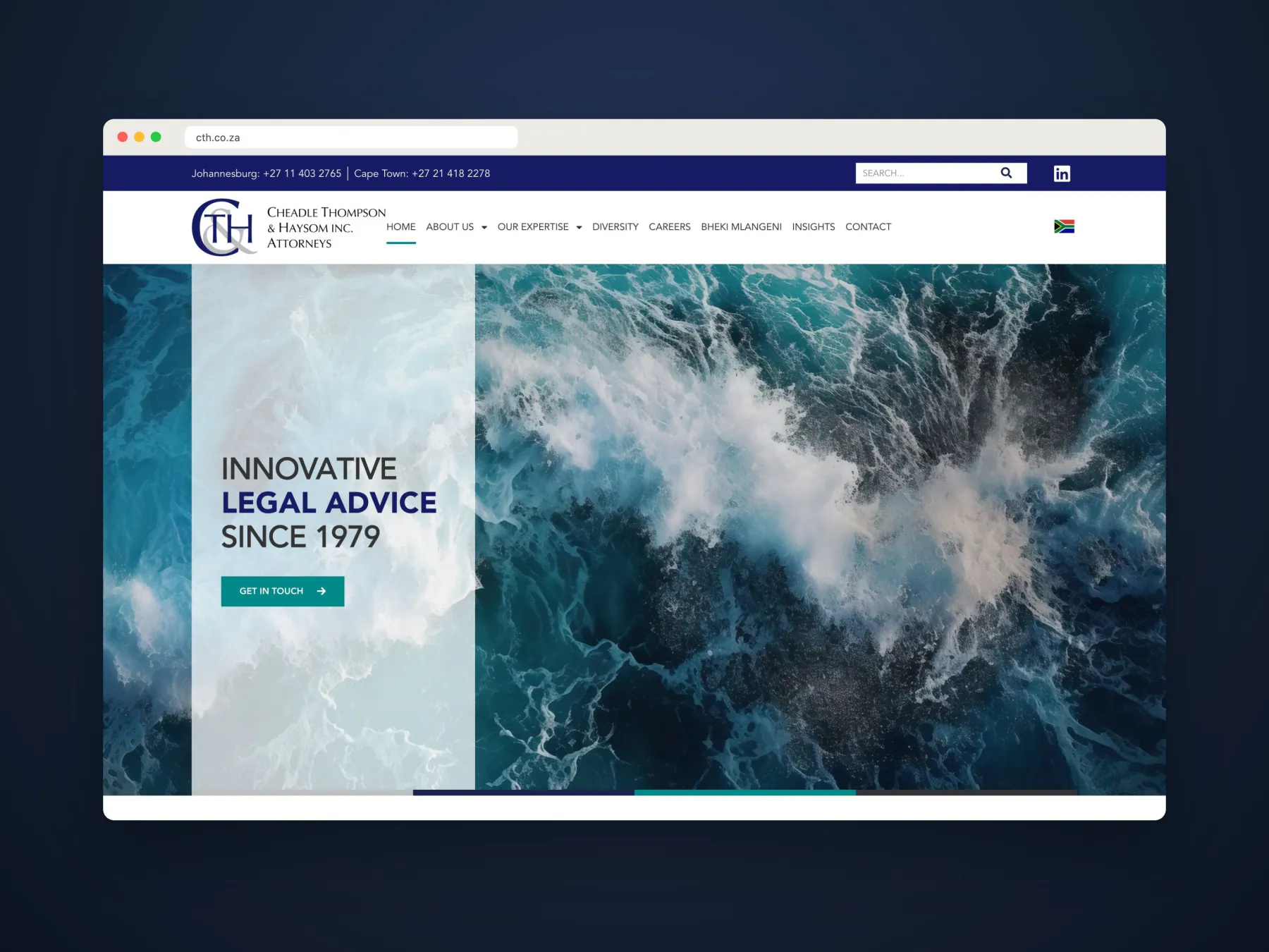 The cth.co.za home page