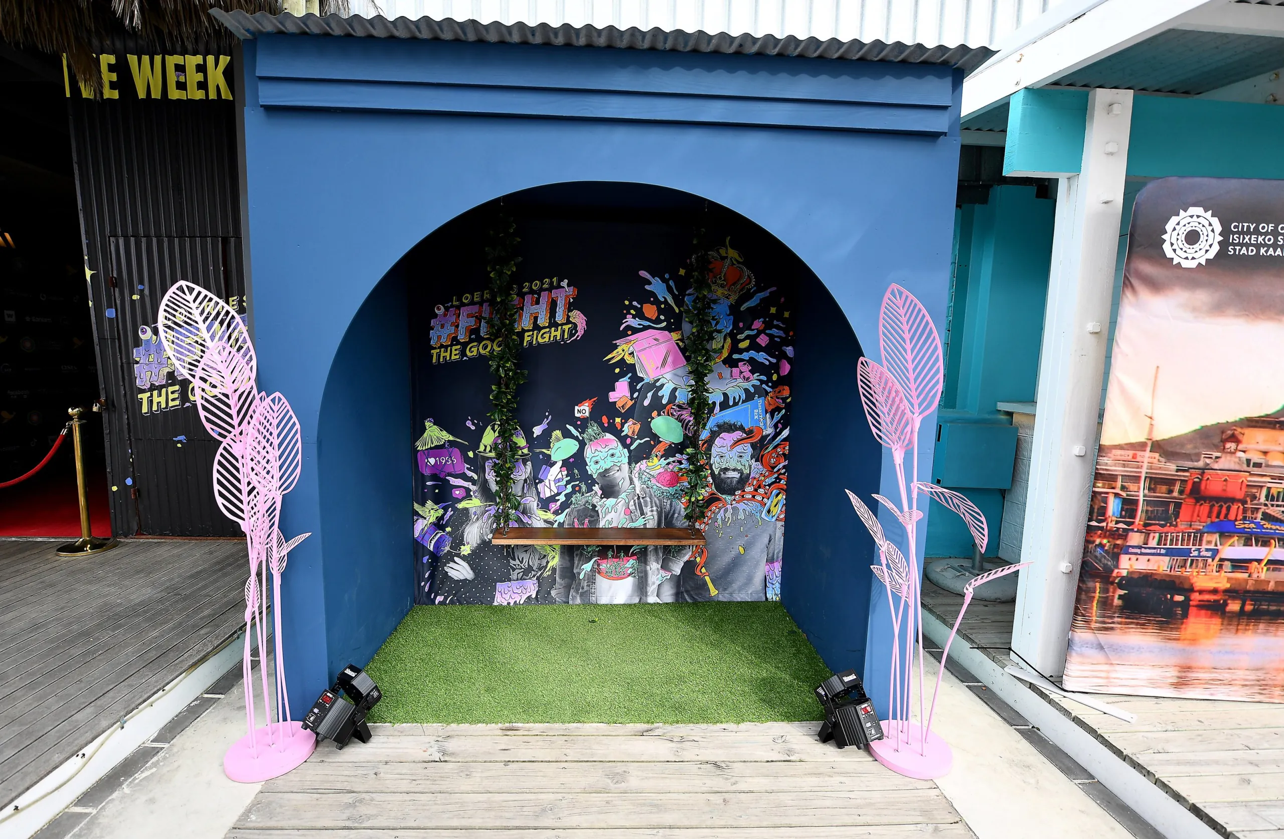 The branded swing installation