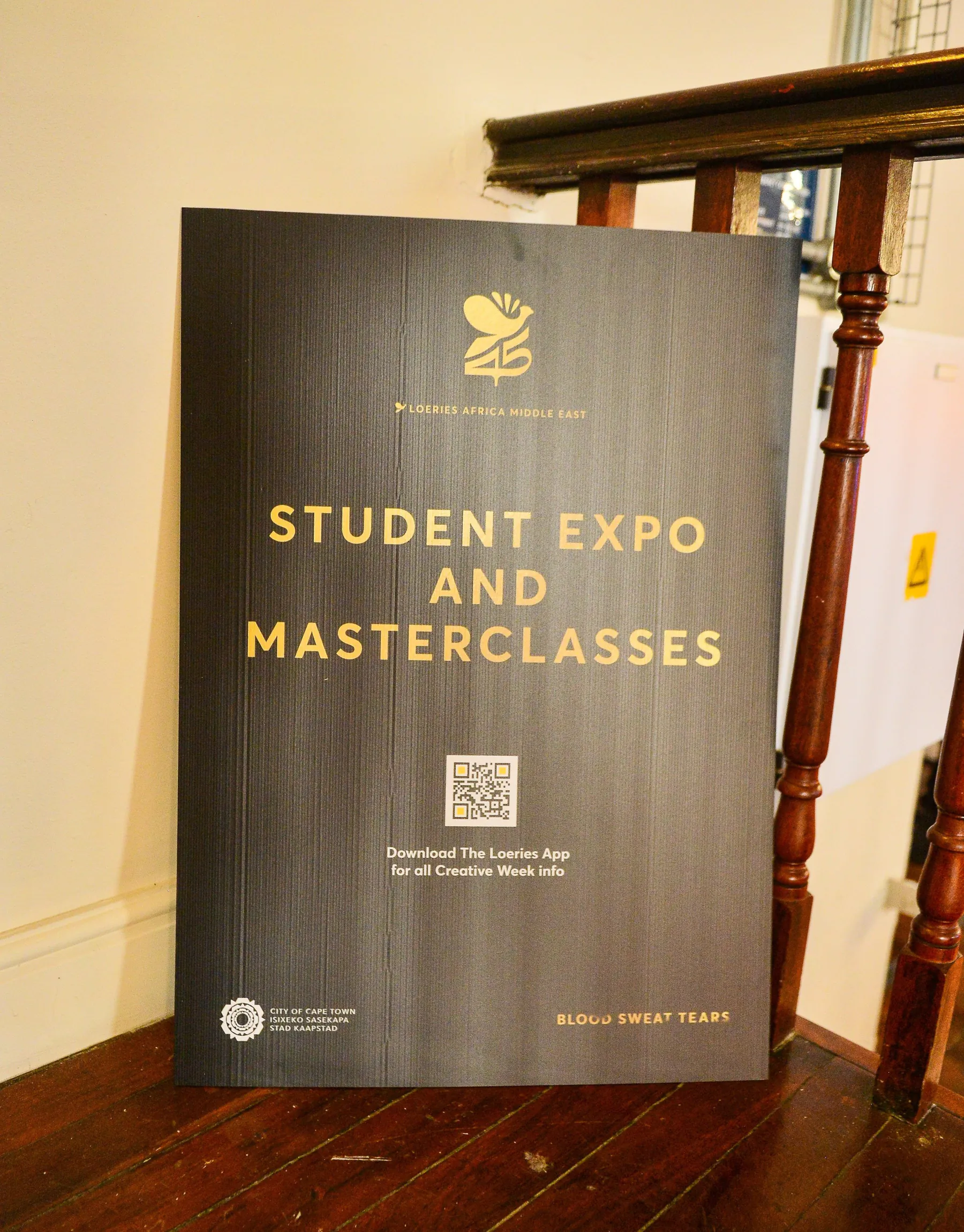 Student expo and masterclasses board