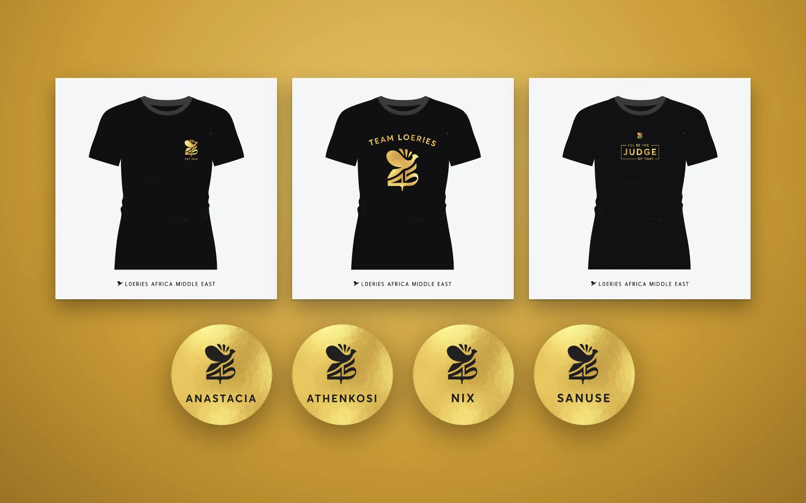 2023 Crew and Judge T-shirts and name badges