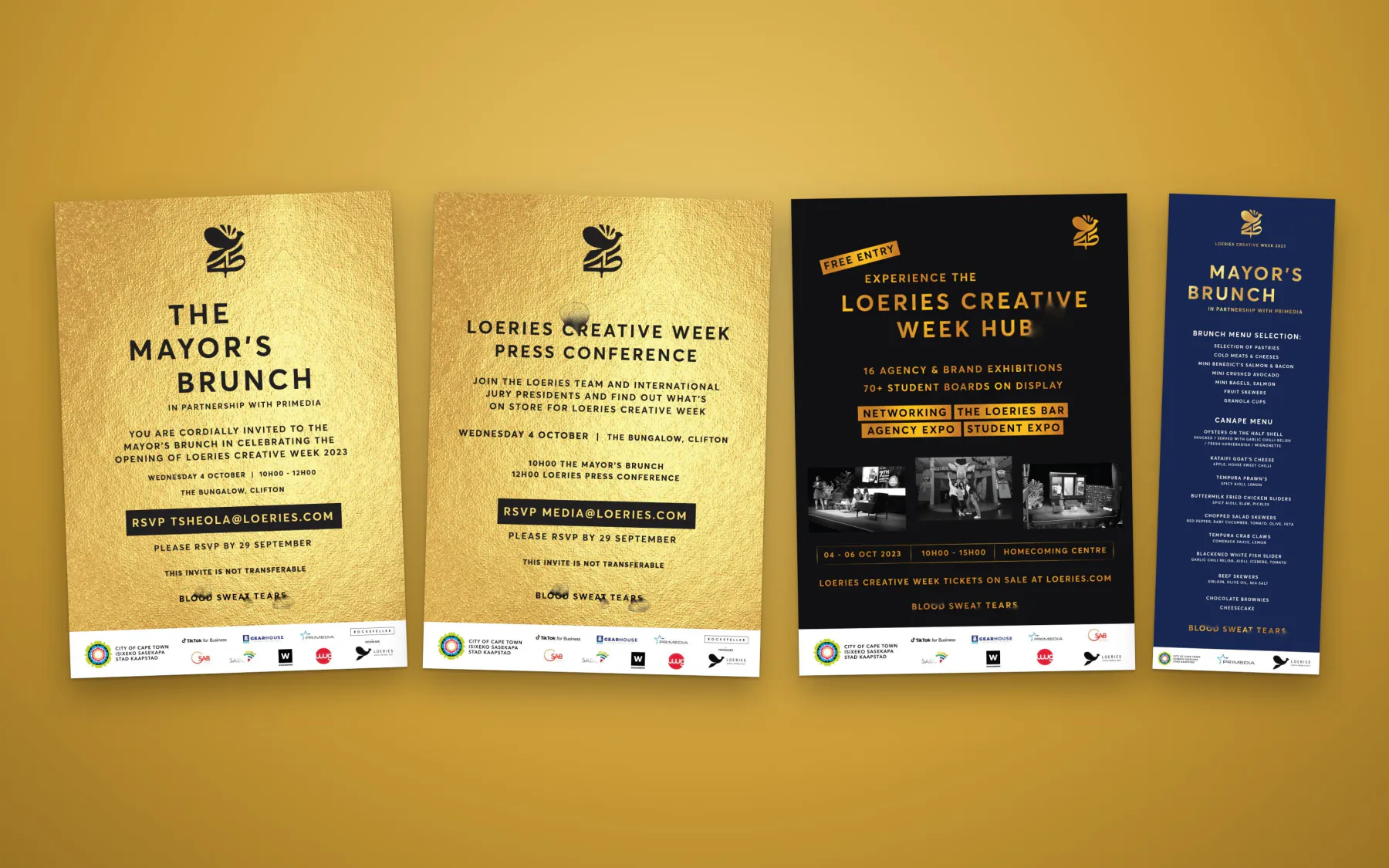 2023 invitations and menus
