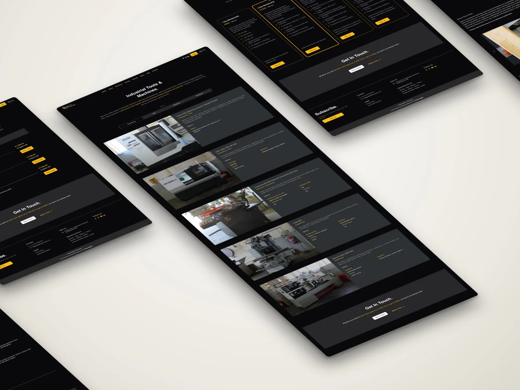 Pages of madeinworkshop.co.za